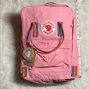Fjallraven Kanken Pink Rainbow Backpack Arctic Fox Initiative limited edition